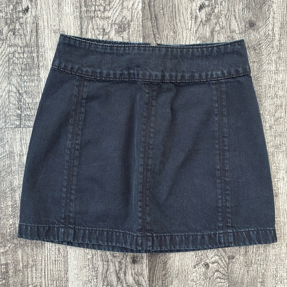 Free People Denim Skirt ✧ Black ✧ Size 0